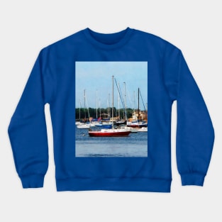 Newport RI - Group of Sailboats Crewneck Sweatshirt